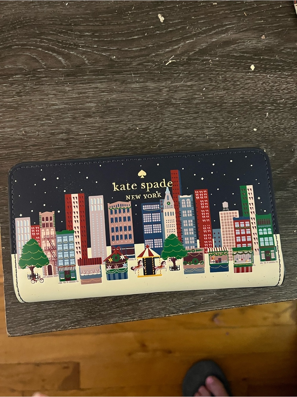kate spade Cityscape Wallet - Navy, Cream, Red, Green